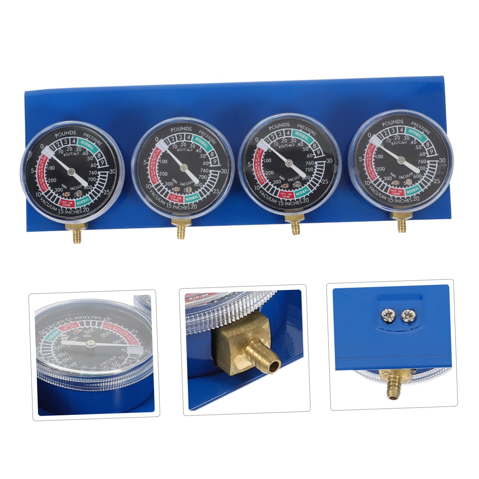 UKCOCO Kit de Vacuómetro para Motocicletas de Cilindros con Varillas Extensibles y Manguera Herramienta de Sincronización y Ajuste del Motor