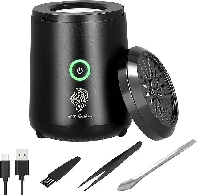 Brûleur d'encens électrique USB portable - Mini brûleur à charbon pour maison, bureau, voyage