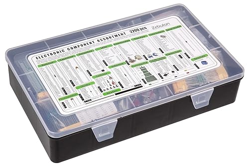 Miniatura 6 de Kit surtido de 2200 piezas de componentes electrónicos condensadores resistencias transistores inductores diodos potenciómetro IC LED y PCB