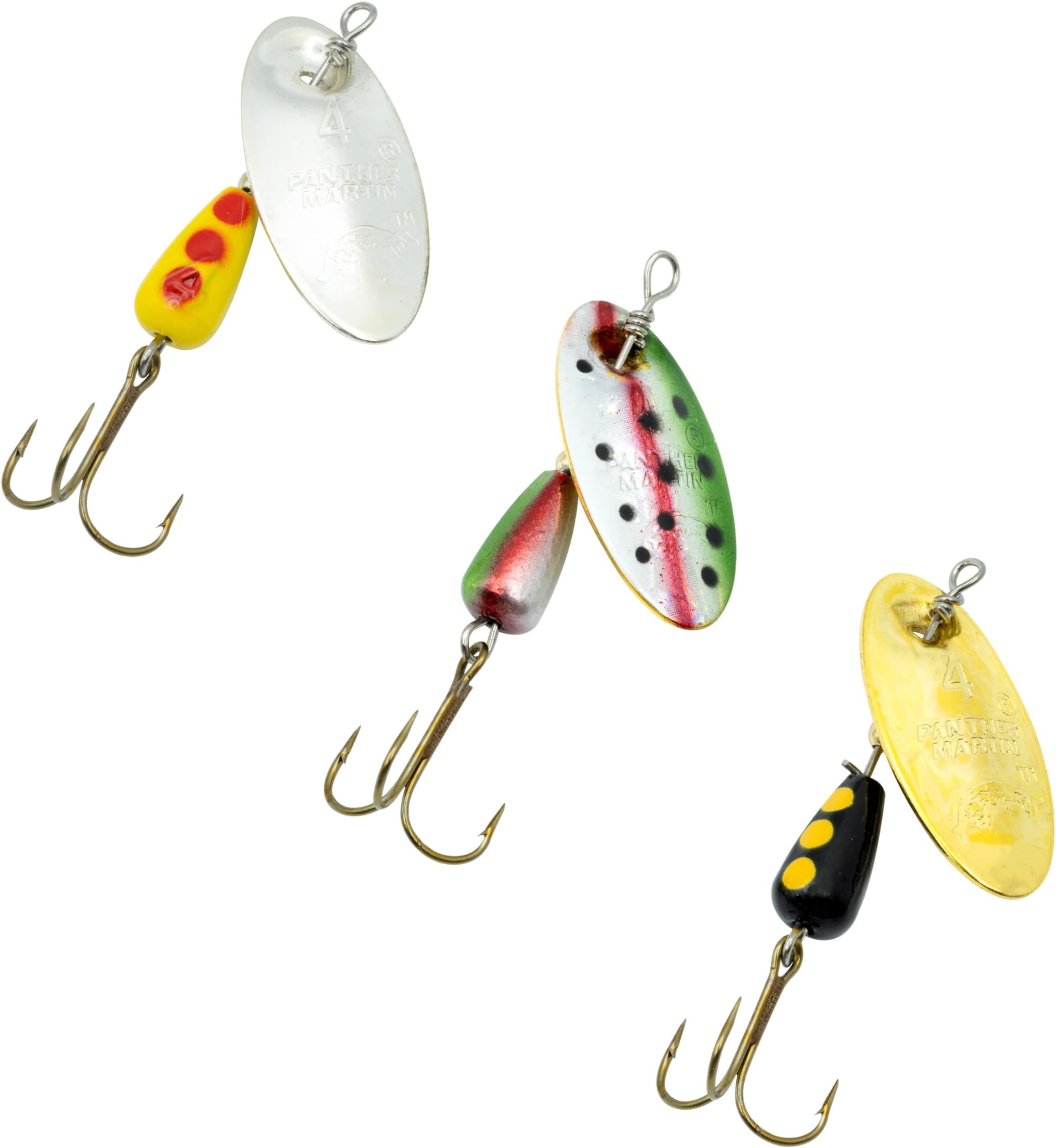 Fishing Lures 3-Pack All Time Greatest Fish Catcher World Famous Spinning Lures in Value Kit Spinners for Trout, Salmon, Panfish, Bass, Crappie & Perch