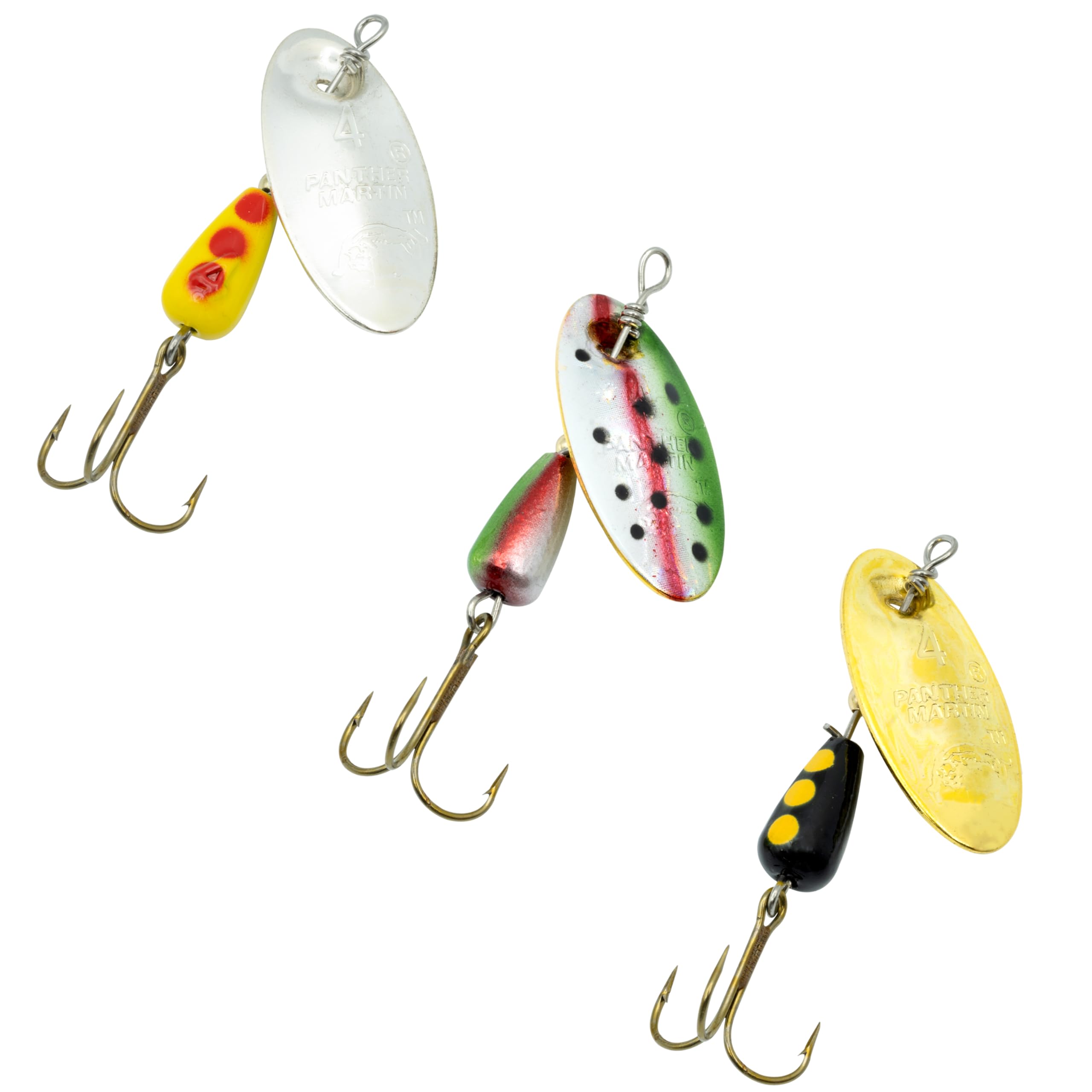 Fishing Lures 3-Pack All Time Greatest Fish Catcher World Famous Spinning Lures in Value Kit Spinners for Trout, Salmon, Panfish, Bass, Crappie & Perch
