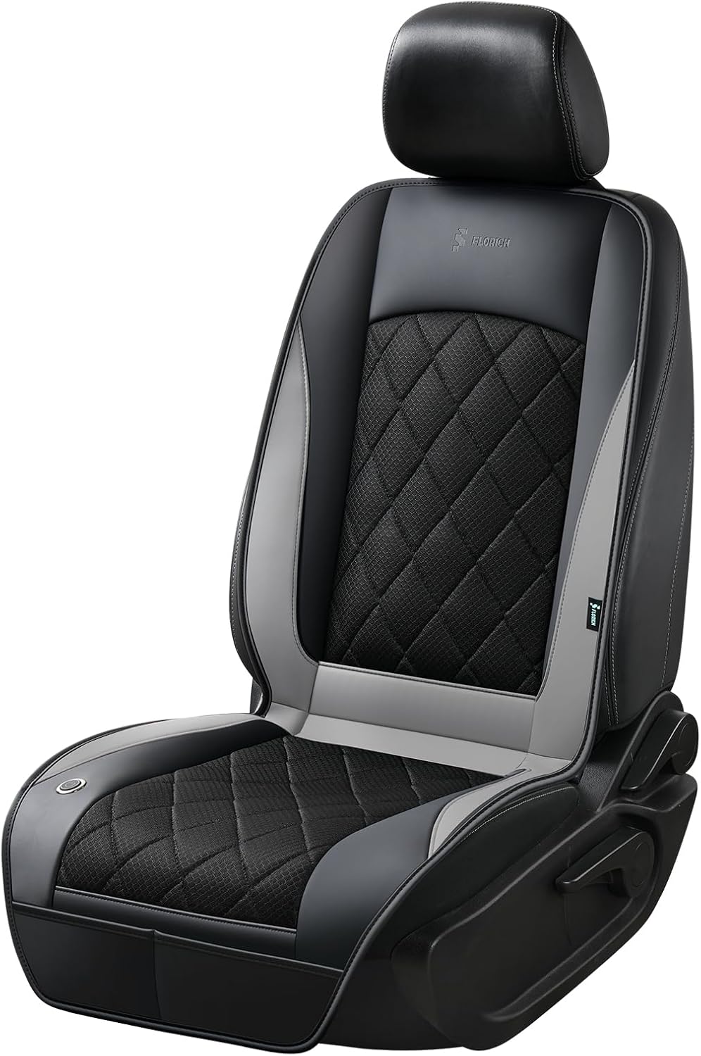 FLORICH Cooling Car Seat Cover, Ventilated Seat Cushion Cooling Car Seat Pad for Summer Driving with 8 Powerful Turbo Fans Universal Fit for Car SUV Truck Van-Dark Grey