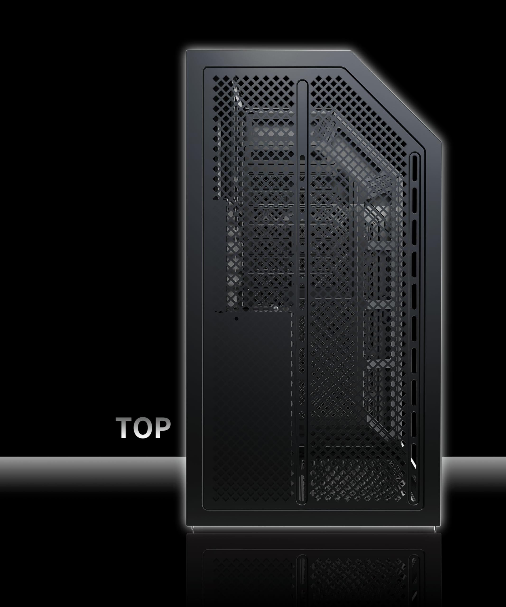 MUSETEX Torre Media ATX para PC Gaming, con Montaje Vertical para GPU, 5 Ventiladores ARGB PWM Preinstalados, Soporte para Radiador de 360 mm, Negro (GR3)