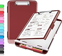 Vista 21 de Sooez - Sujetapapeles de documentos clínicos con almacenamiento, sujetapapeles de plástico resistente, de alta capacidad, con soporte para bolígrafo