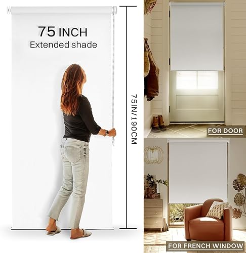 Miniatura 2 de Persiana enrollable 100% opaca  Instalación sin taladro y sin herramientas  Protección UV  Tela de fácil cuidado  Persiana enrollable para ventanas