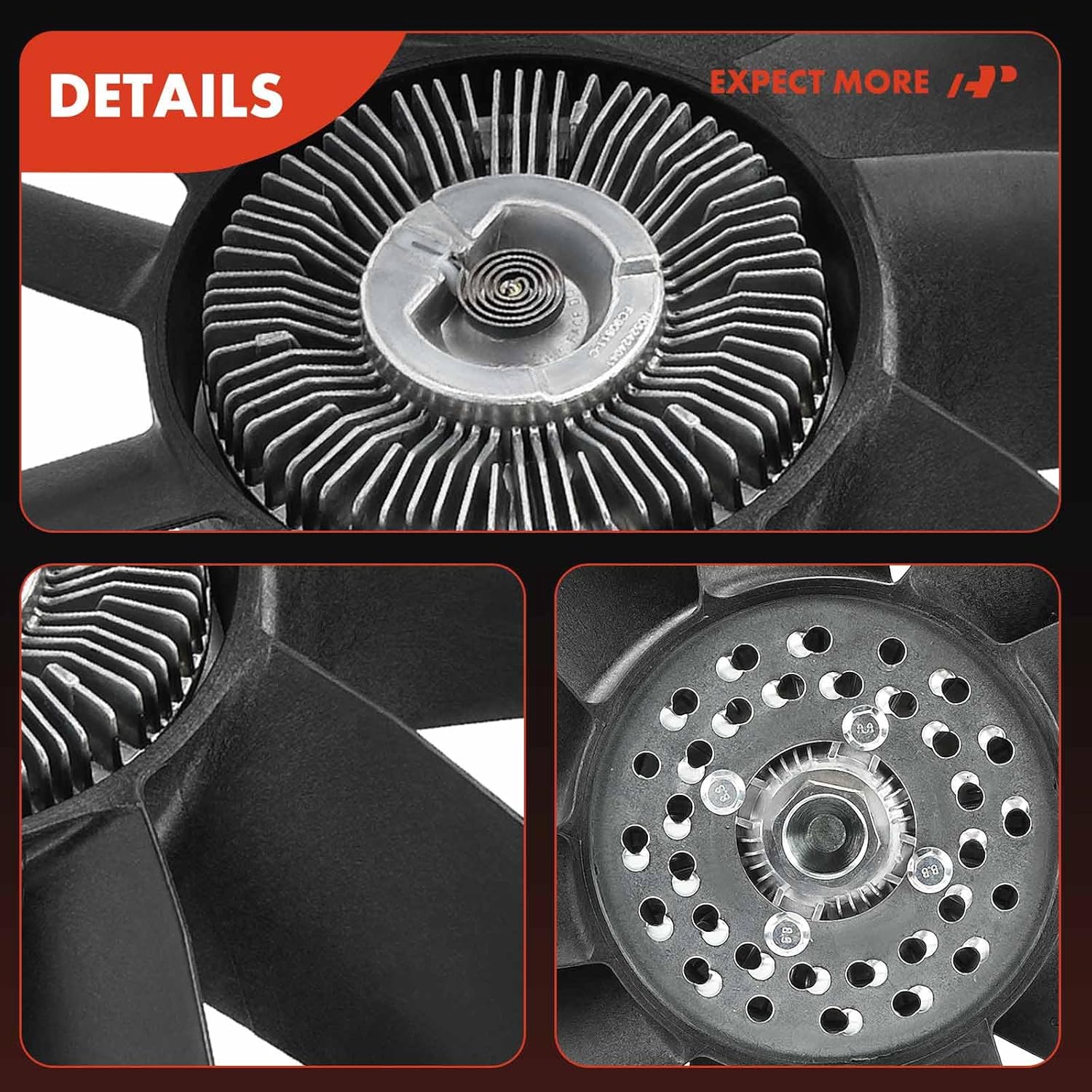 A-Premium Engine Cooling Fan Clutch Compatible with Land Rover Discovery 1998-2004, Replace# 8MV376907021