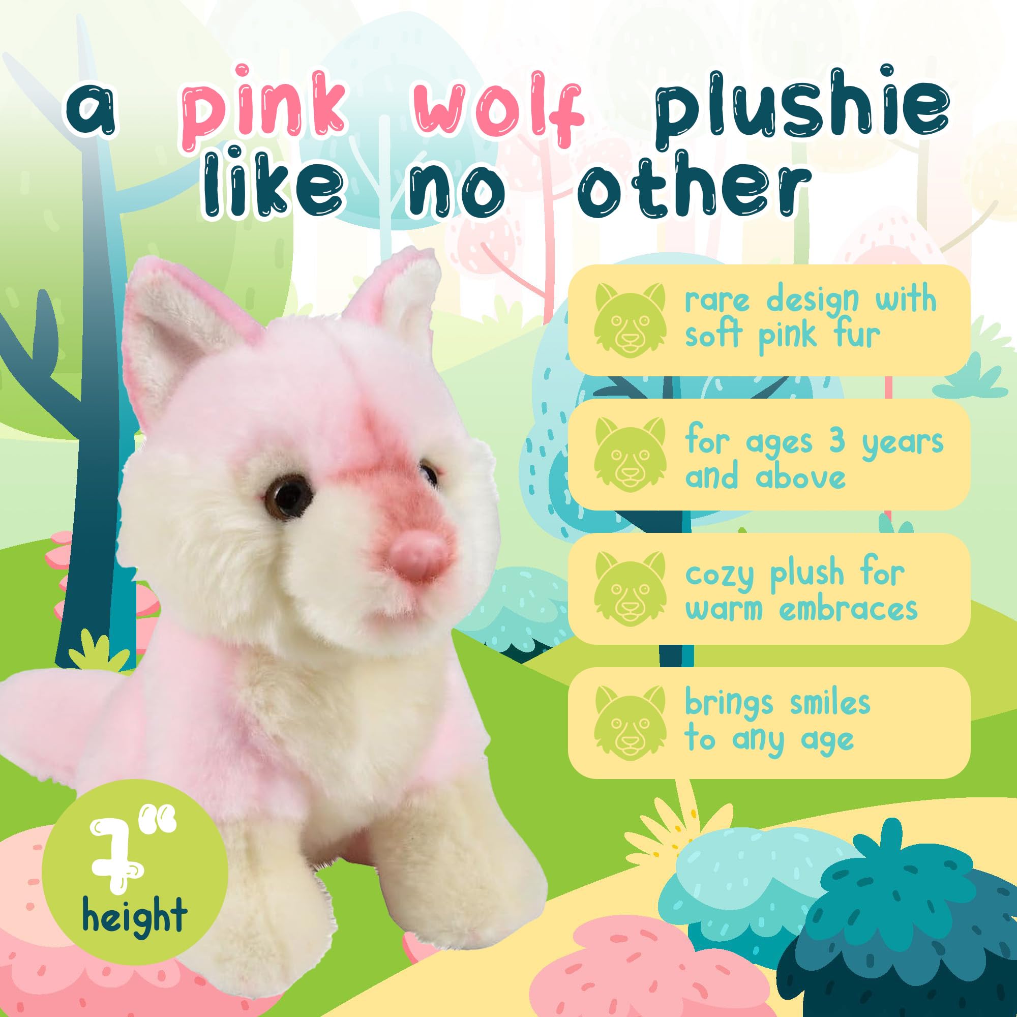 Amazon.co.jp: Forest & Twelfth 7インチ ピンクのオオカミの