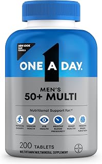 One A Day Men's 50+ Healthy Advantage Multivitamin Tablets - Supports Energy, Heart, Eyes, Brain & Immunity - 200 Count