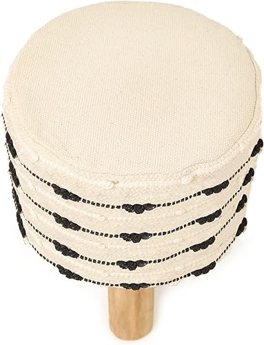 Vista 15 de REDEARTH Taburete de pie hecho a mano de madera con 4 patas para sala de estar, dormitorio, guardería, habitación de los niños, patio, gimnasio