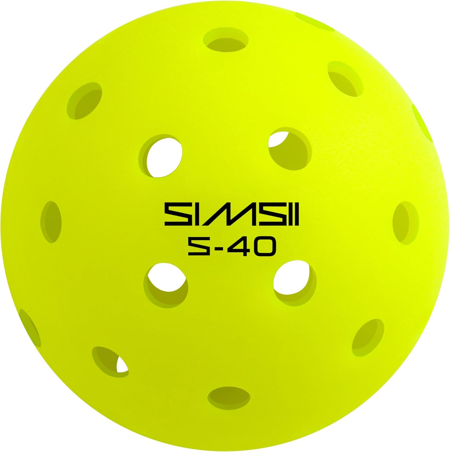 S-40 Outdoor Pickleball Balls - 40 Holes, Approved by The USAPA - Durable PE Material, Seamless Construction, Tournament Grade, 3/12/40/100 Pack - Pickleballs - Image 2