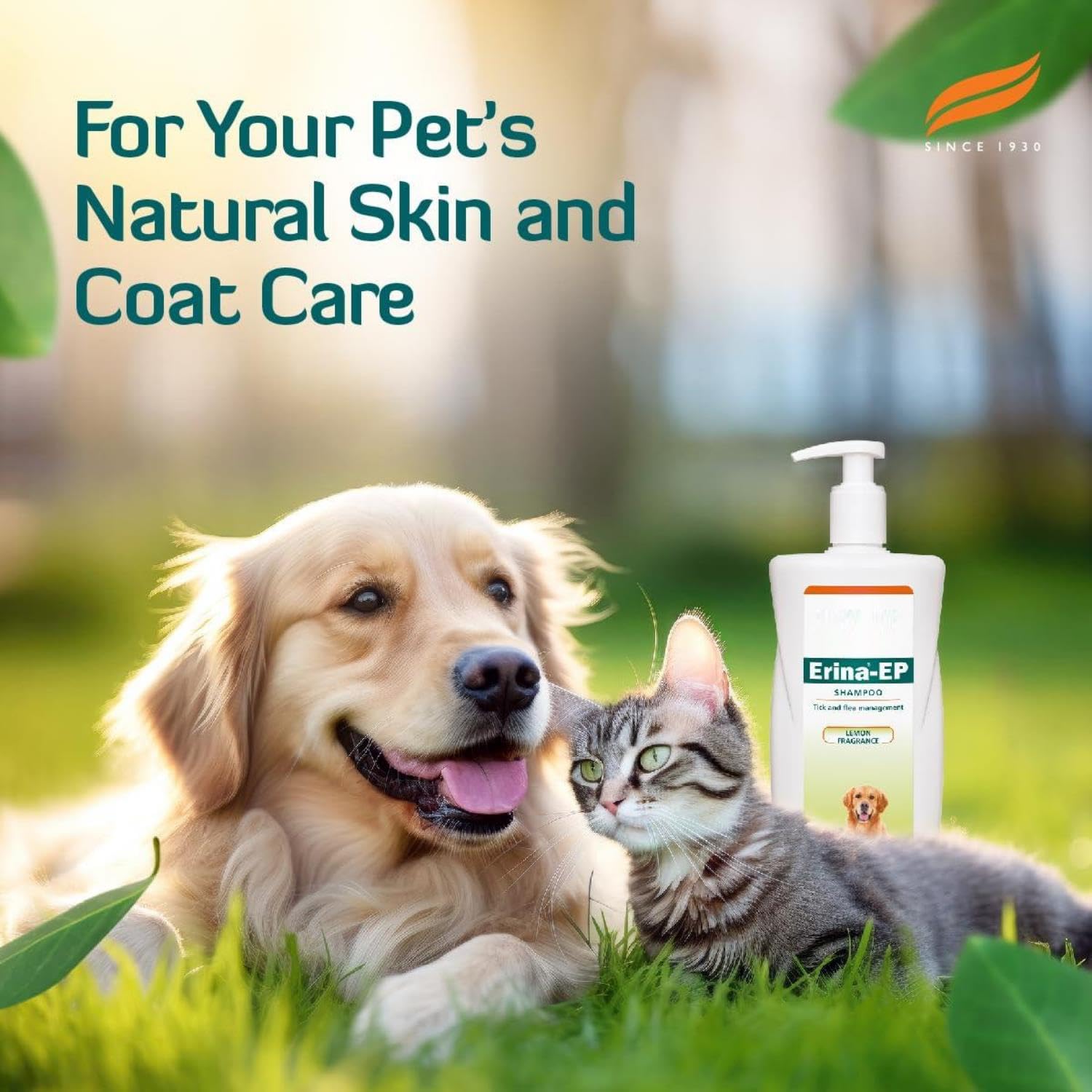 Ayurvedic Natural Erina EP Dog & Cat Shampoo for Tick and Flea With ...