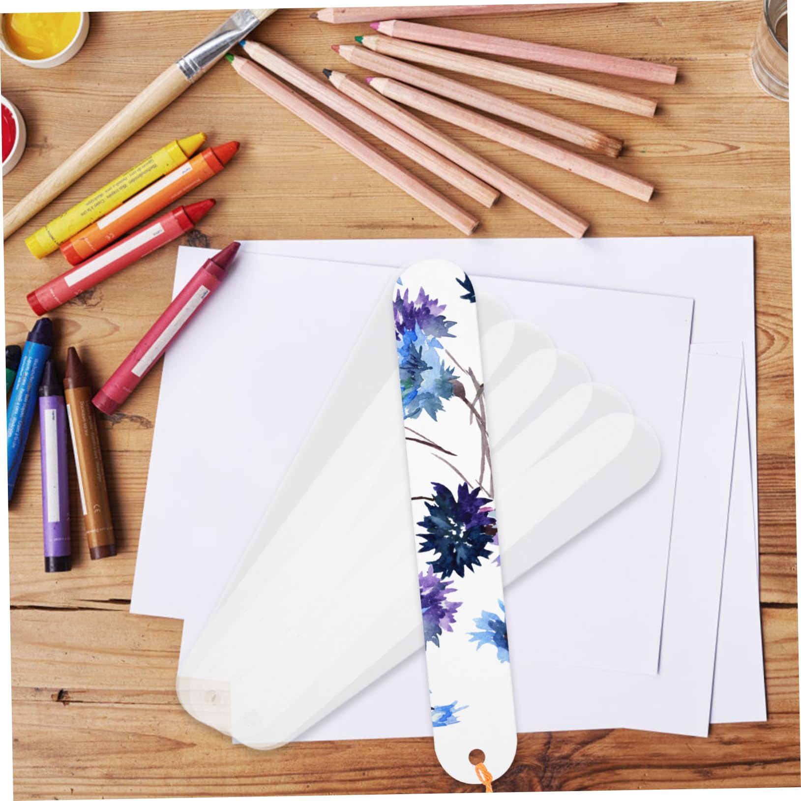STOBOK 3sets Segnalibri Trasparenti Acrilico Con Nappine Decorative Segnalibri Fatti Mano Per Lettori e Studenti Come e Decorazione Per Libri