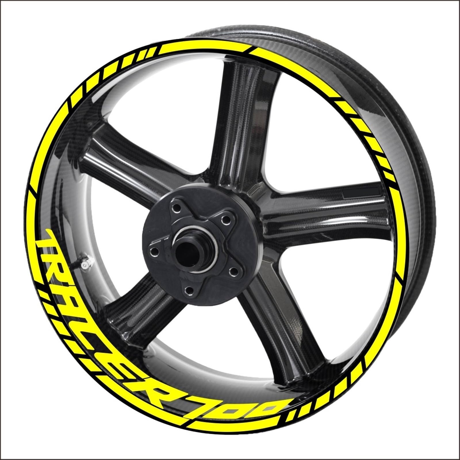 Motorcycle Inner and Outer Wheel Hub Decal Decorative Rim Waterproof Sticker for Yamaha Tracer 9 900 700 Gt Decorative(Color18)