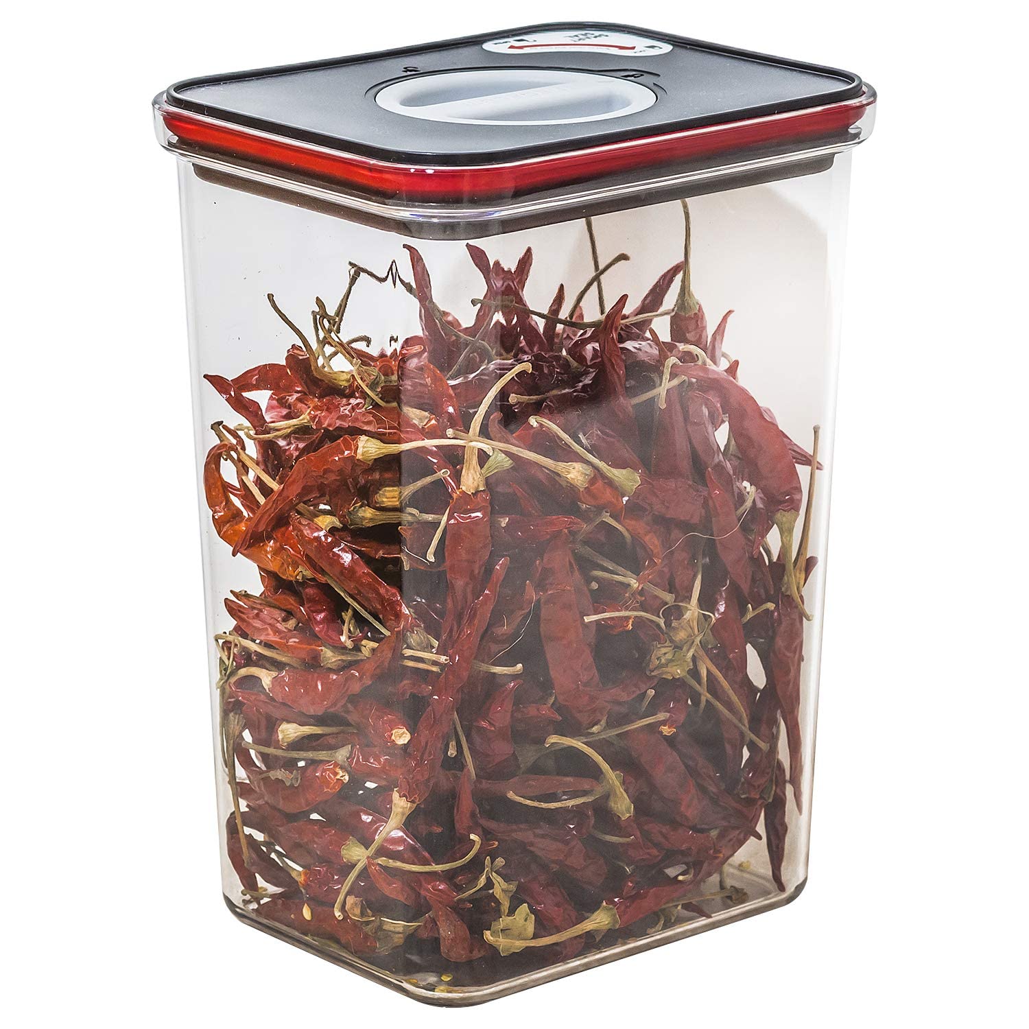 Now & Zen Smart Seal - Recipiente apilable para almacenamiento de cocina, sin BPA, apto para alimentos, recipiente de plástico Tritan con tapas giratorias, hermético y a prueba de fugas, apto para