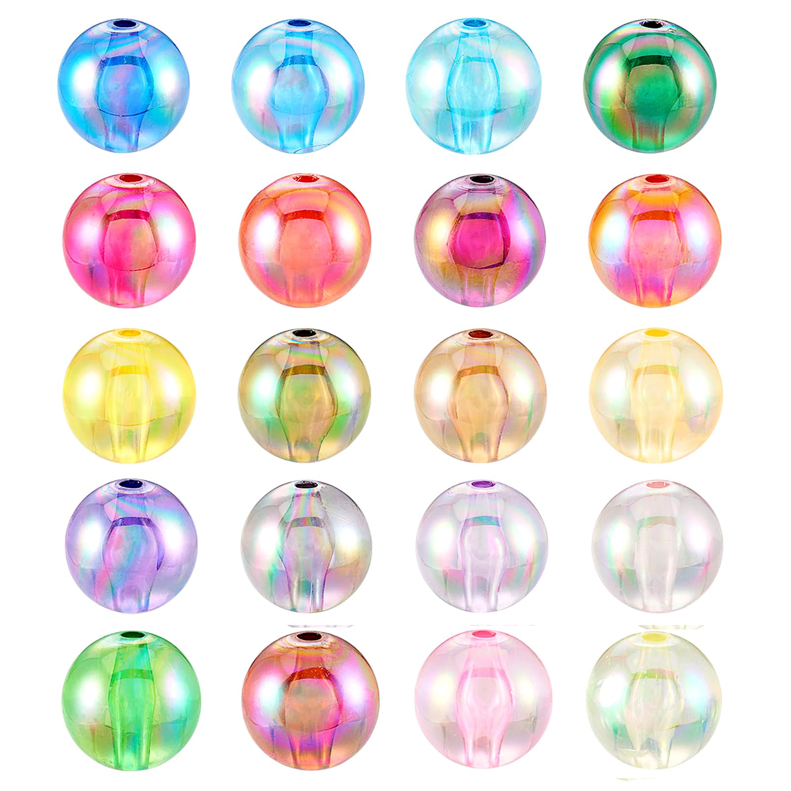 Grosses perles en acrylique transparent Beadthoven pour création bijoux