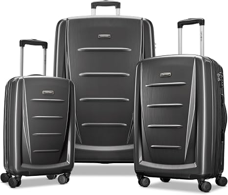 Samsonite Winfield 2 Hardside Expandable Luggage with Spinner Wheels, Charcoal, 3-Piece Set (20/24/28)