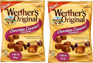 ORIGINAL CHOCOLATE COVERED CARAMELS, 1.90 0Z (pack of 2) WERTHER'S