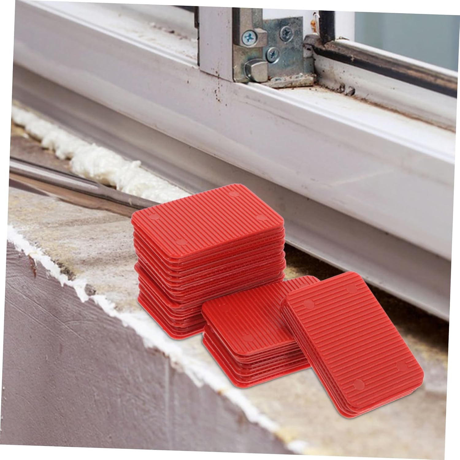 100pcs Door Window Gaskets Window Shims for Patio Slabs Soft Plastic Shims for Furniture