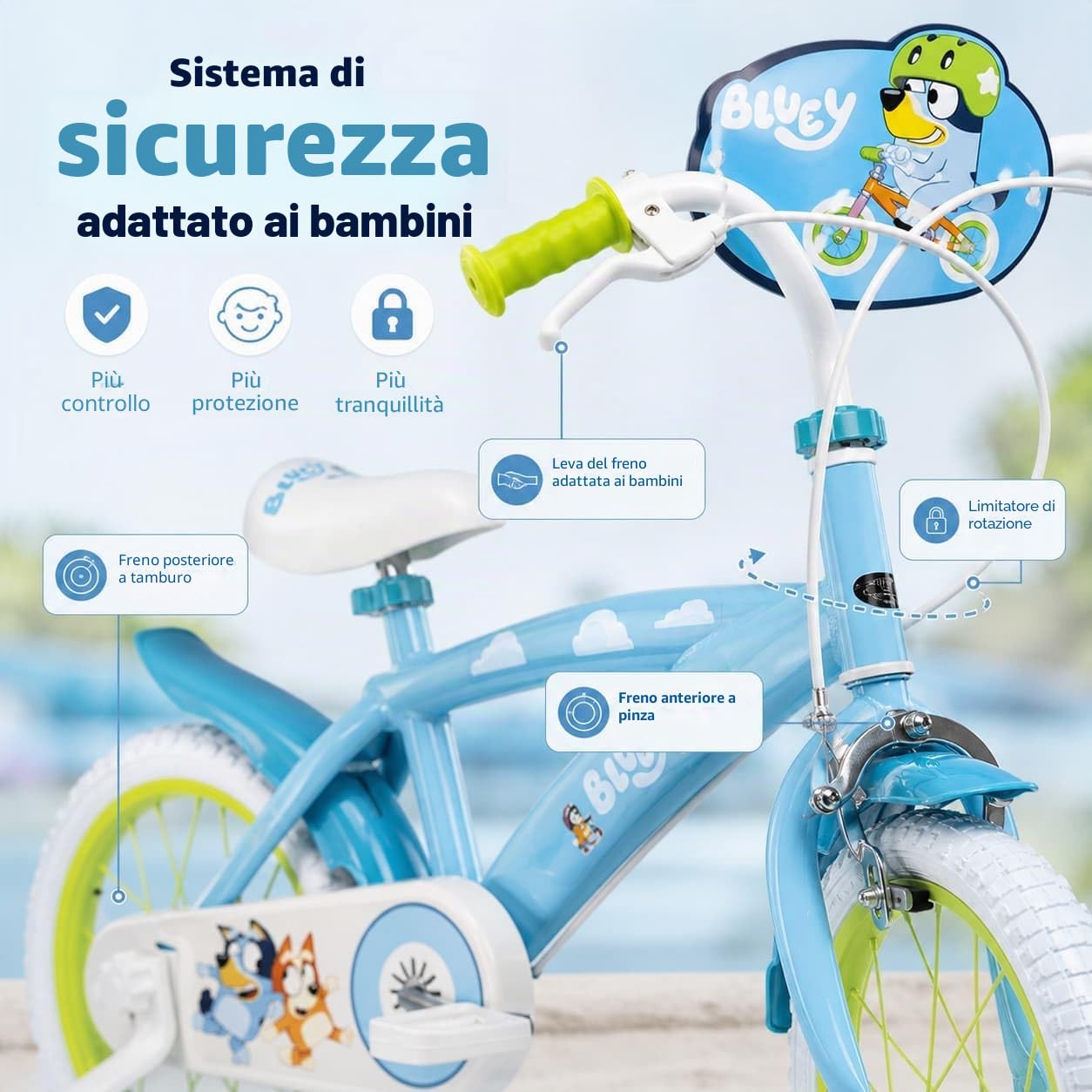 TOIMSA Bicicletta Bluey 14" (4/6 anni)