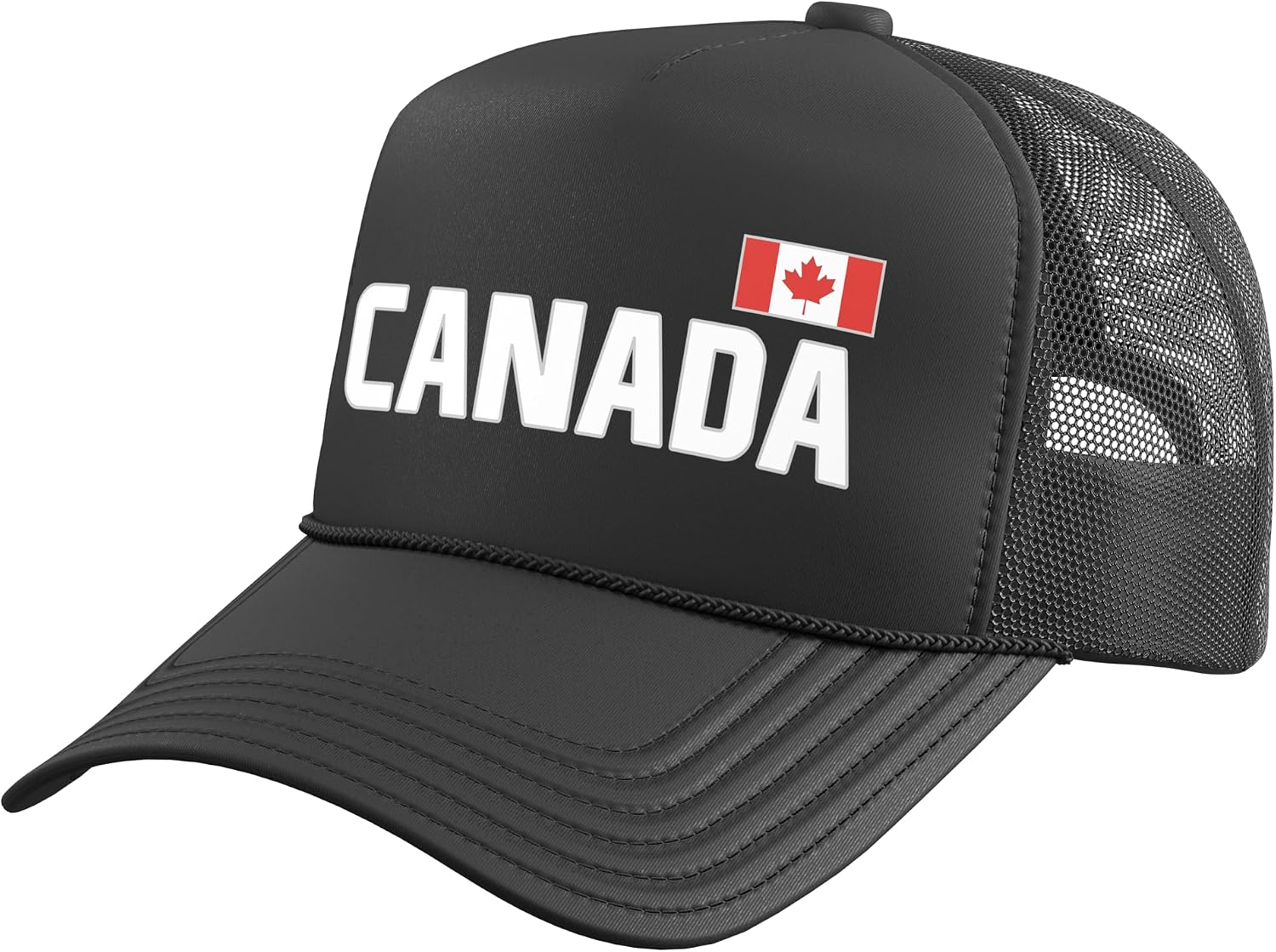 Canada Flag Canadian Pride International Country Trucker Hat with Adjustable Mesh Back