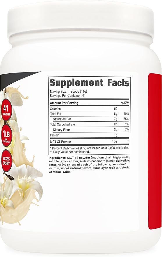 Ketologic MCT Oil Powder Hazelnut Cream 1 lb miniatura 4