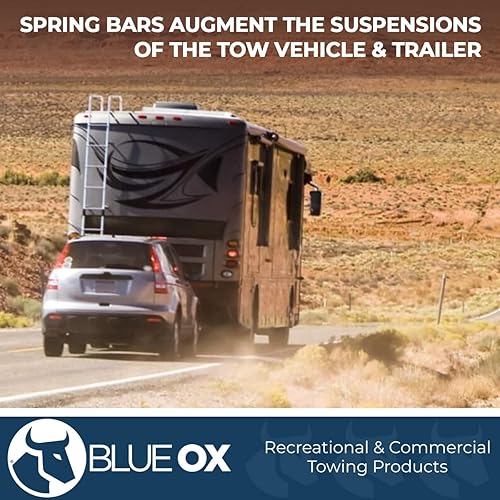 Miniatura 5 de Blue Ox BXW0875 Enganche de distribución de peso de 2 puntos 800 libras, vástago de 6 agujeros, bola de 2-516"