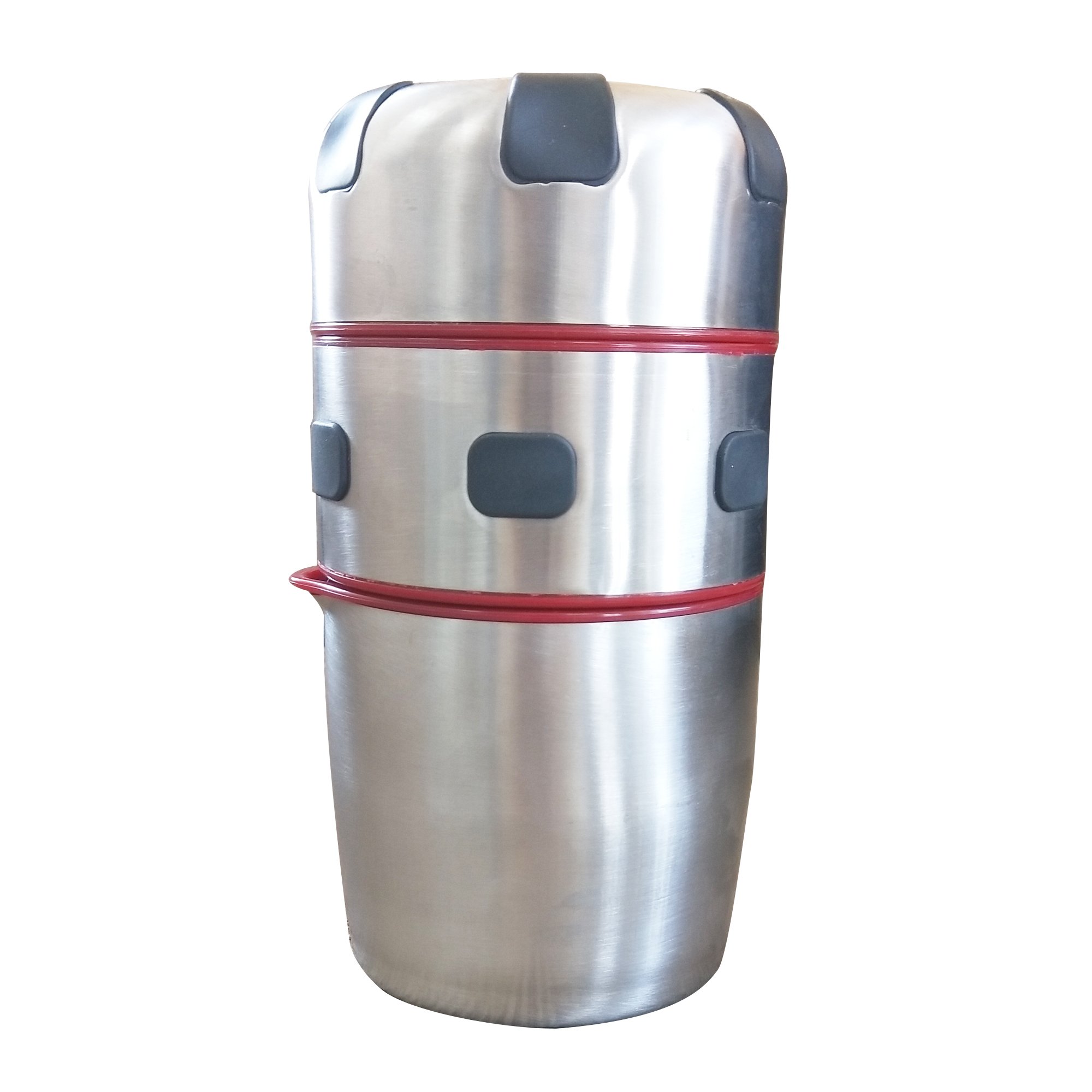 1 PACK Portable Manual Citrus Press Juicer - Stainless Steel Hand Citrus Juice Squeezer Extractor with Strainer and Container for Orange Lemon Grapefruit Tangerines