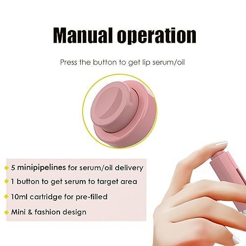 Miniatura 4 de Derma - Rodillo de 0.010 in con depósito de líquido, rodillos faciales para mujeres, rodillos para labios, piel y barba para hombres, 105 agujas de