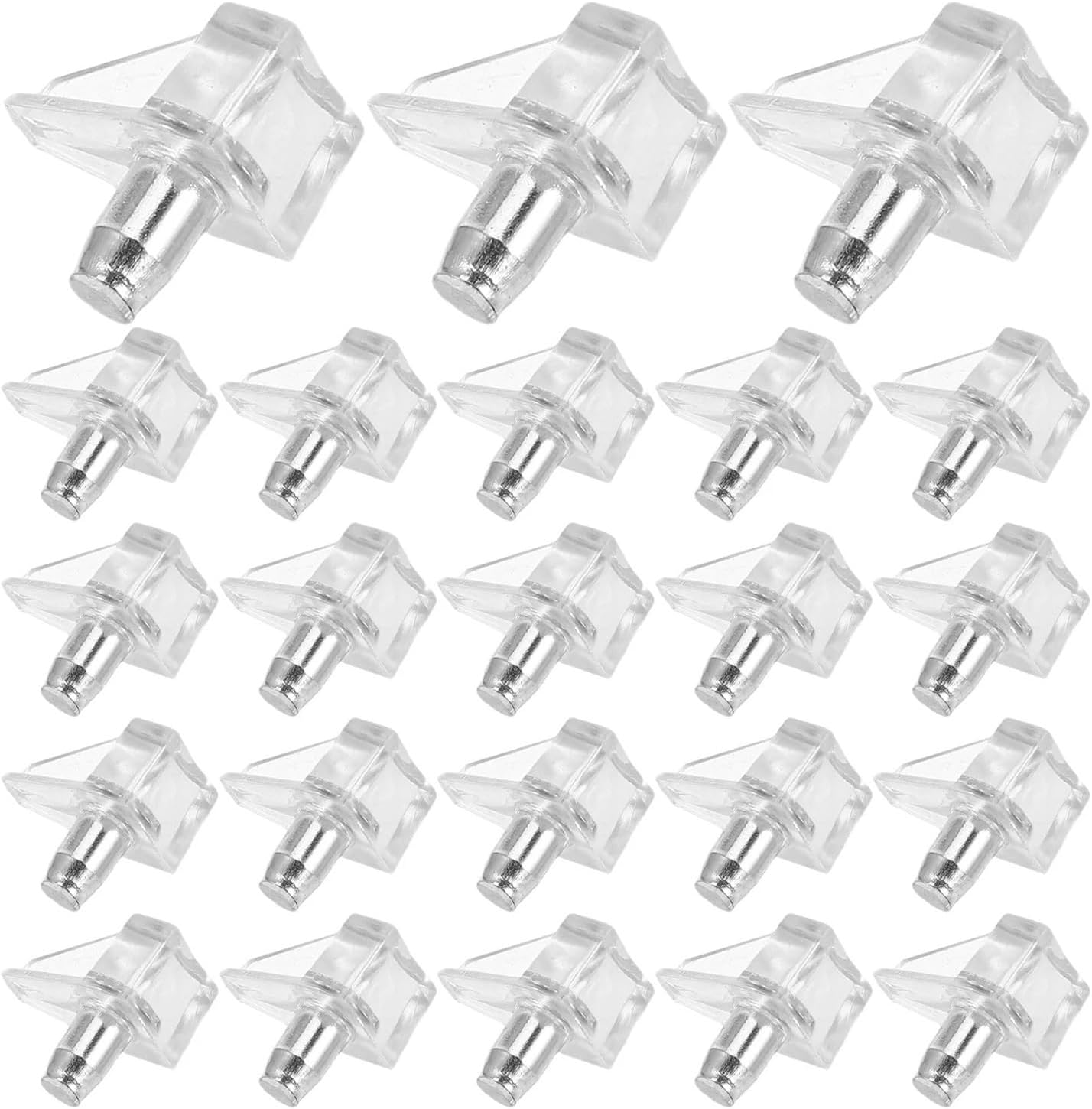 200Pcs Clear Shelf Pins 5Mm Plastic Cabinet Supports Heavy Duty Pegs for Glass Wood Shelves Organizers