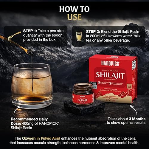 Miniatura 5 de HANDPICK Resina Shilajit pura del Himalaya | 75% ácido fúlvico, más de 85 minerales traza | Suplemento Shilajit 100% puro natural | 1.06 oz | Sin