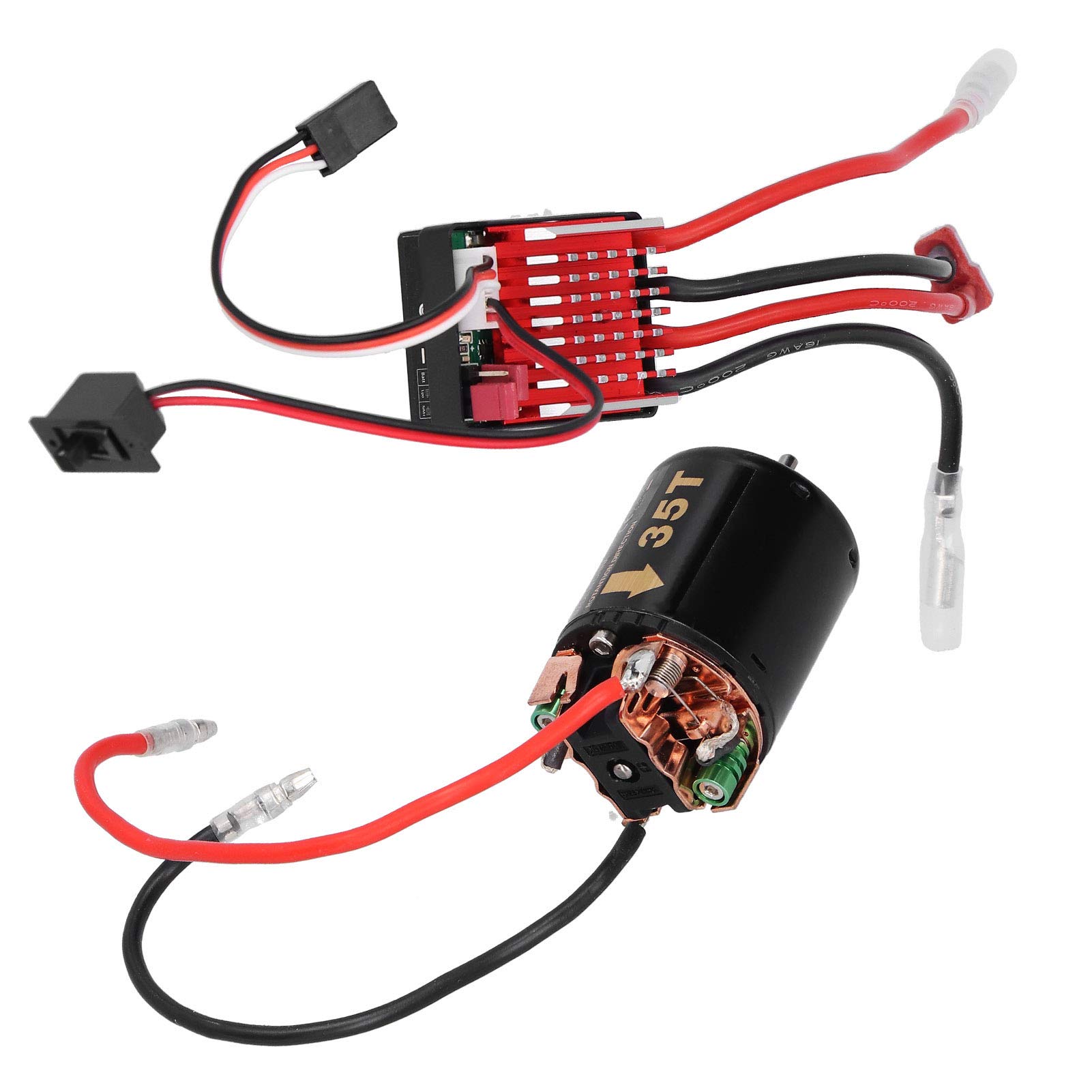 LYEAA Motore Spazzolato F540 + ESC 60A Per Auto RC Crawler 1/10 – 20/27/35/45T Con BEC 5V/2A