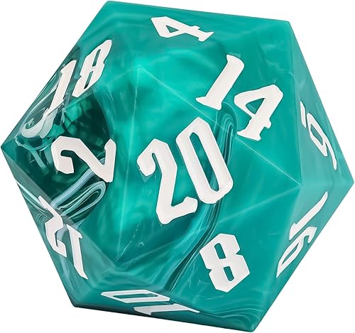 Miniatura 25 de 55mm 20 Sided DND Dice, Giant D20 D&D Polyhedral Dice Large D20 with Die Gift Box for Dungeons and Dragons, RPG Table