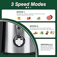 Vista 3 de Máquina exprimidora, extractor de exprimidor centrífugo de 1000 W con boca ancha de 2.6 pulgadas para frutas y verduras enteras, exprimidor
