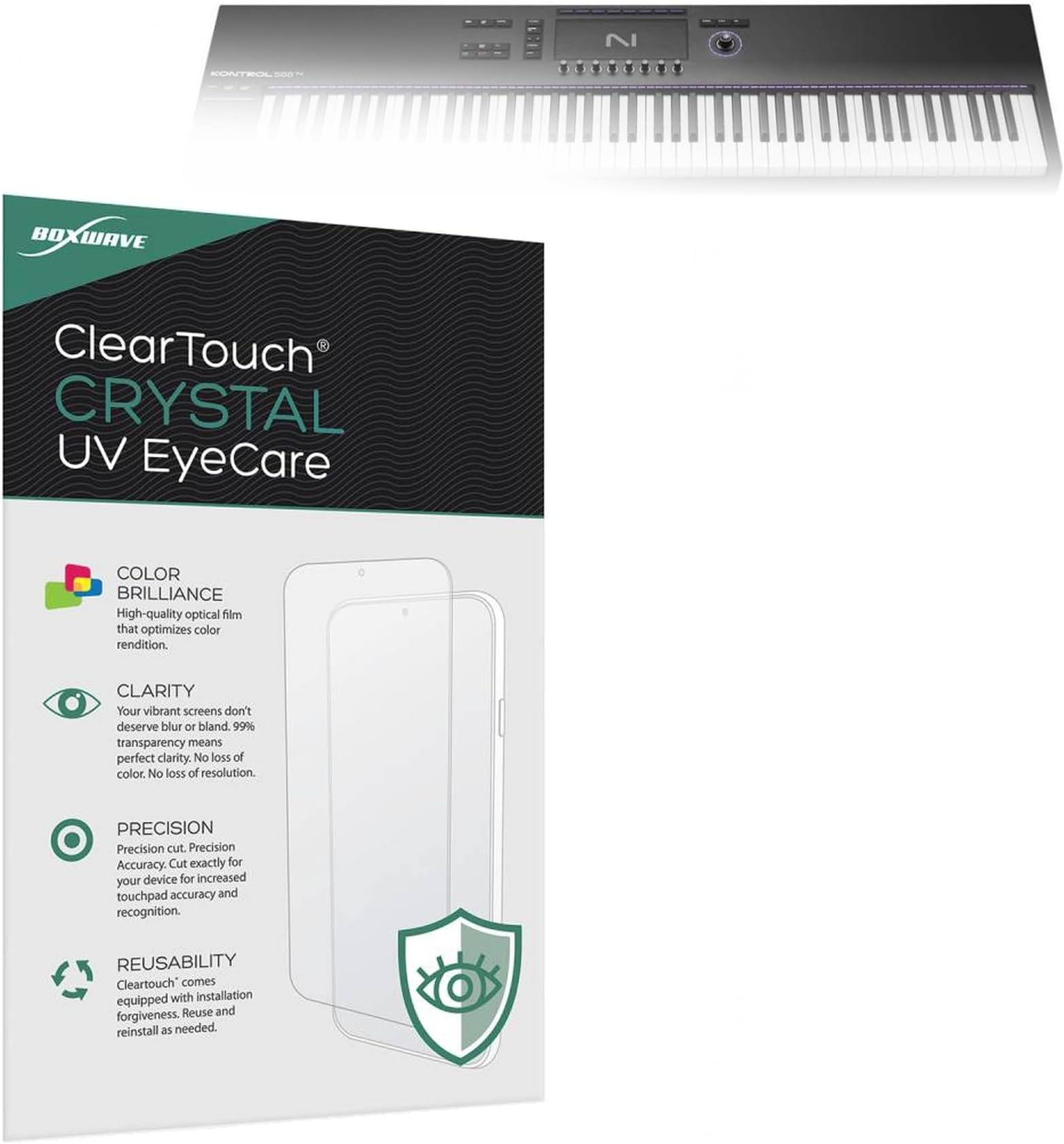 Screen Protector Compatible With Native Instruments Kontrol S88 MK3 - ClearTouch Crystal Anti-UV EyeCare (2-Pack), Filters out Harmful Blue Light Reduce Fatigue