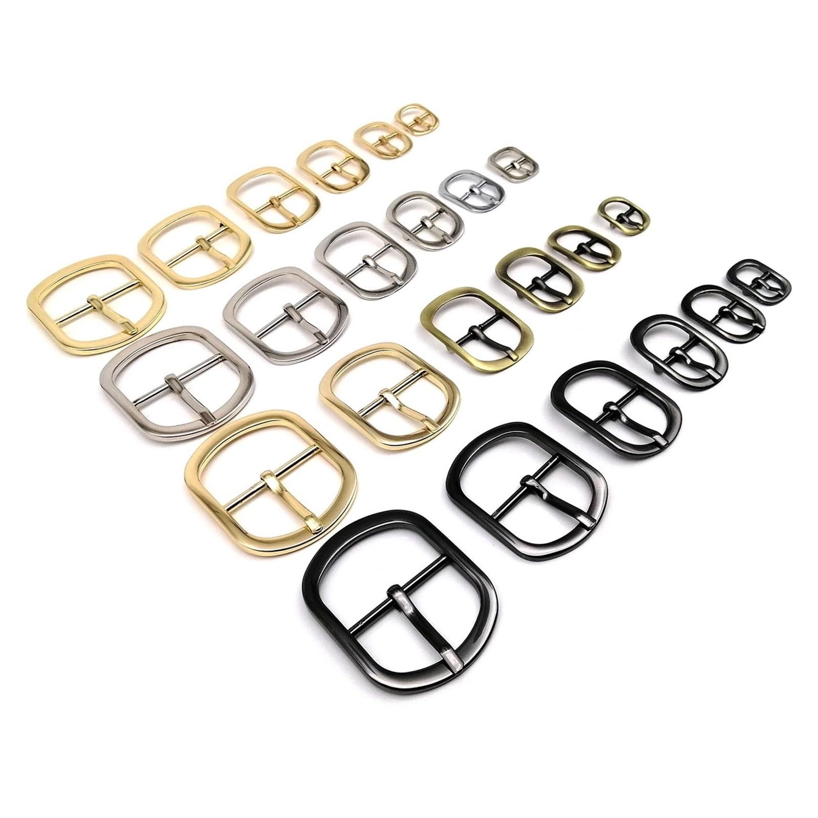 Gürtelschnallen, 20 Stück, Metall, innen breit, verstellbar, Rollnadelschnalle, Schnappverschluss, ovaler Ring, Ledertasche, Handtasche, Schuh, Schultergurt, Reparatur, für Männer und Frauen
