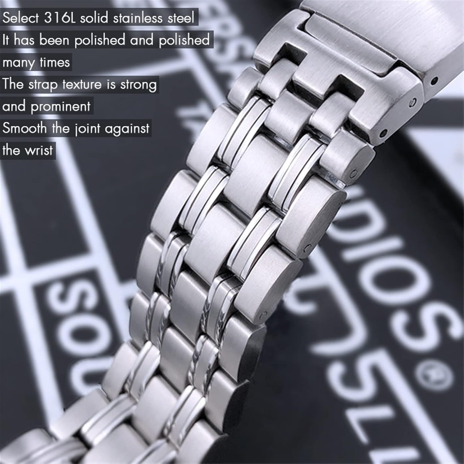 CZKE 20mm 22mm 316L Stainless Steel Watchband fit for Omega 007 seamaster 300 Planet Ocean Speedmaster Watch Strap Solid Bracelets (Color : Nine Rows, Size : 20mm)