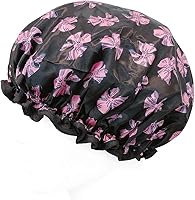 Vista 4 de Wrapables® Elegantes gorros de ducha impermeables de doble capa (juego de 4), puntos, cerezas y gatitos