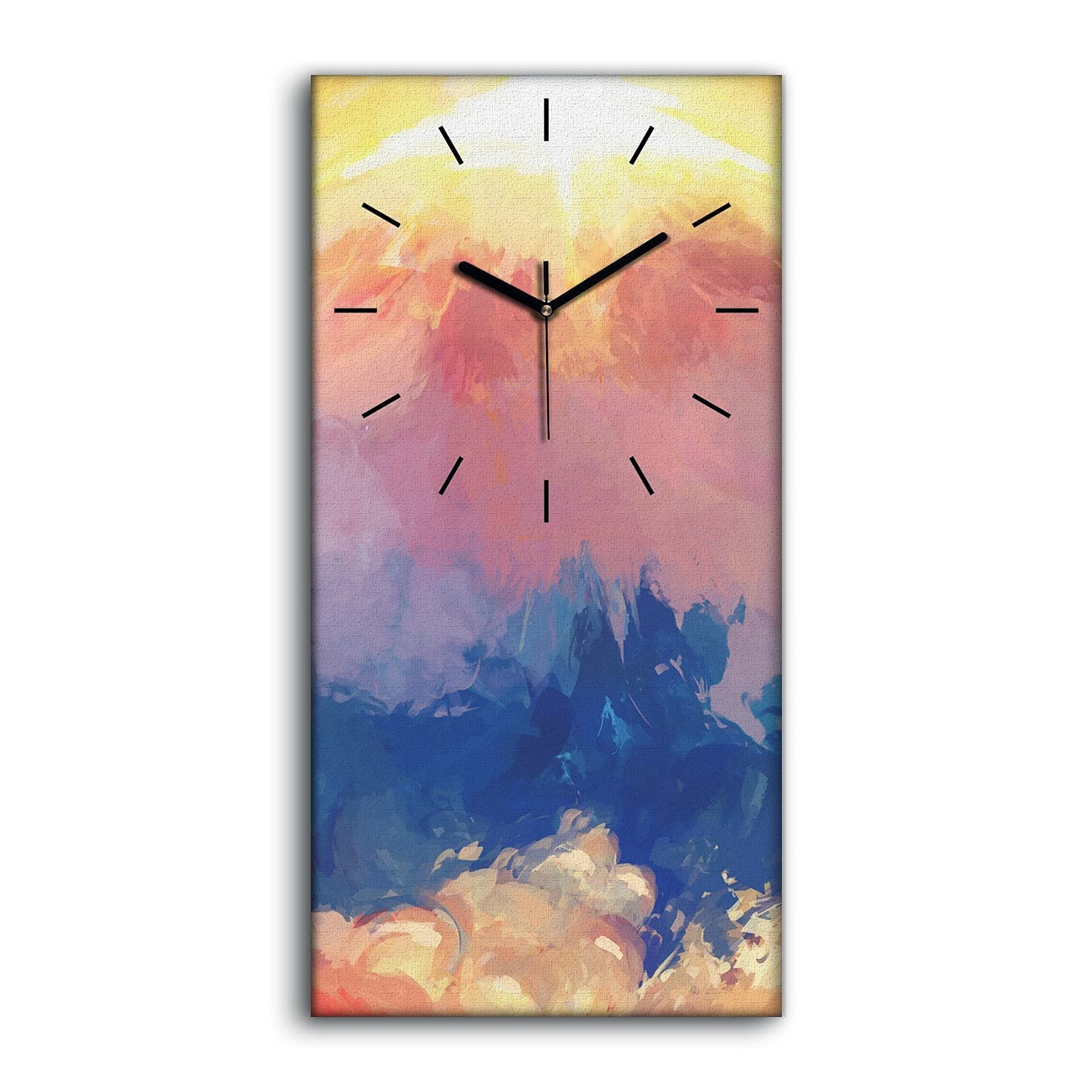 Horloge sur Toile Coloray 30x60cm Idéale pour Décorer un Salon Moderne
