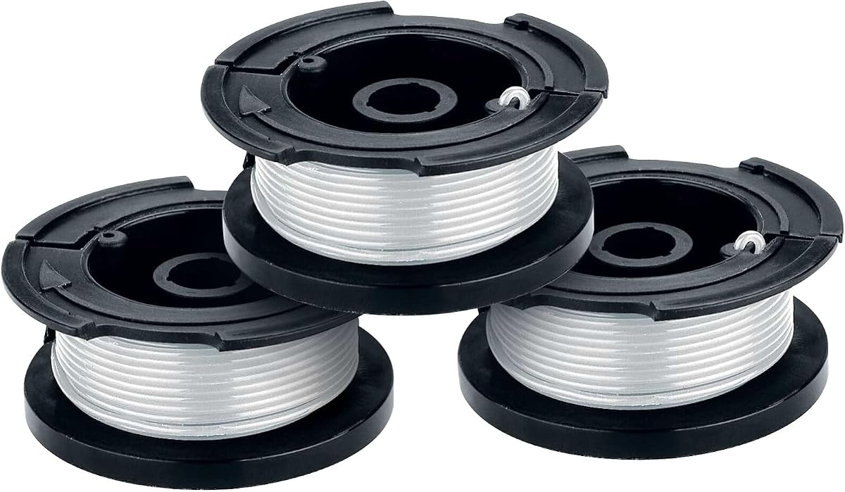 BLACK+DECKER Weed Eater String, Genuine OEM Authentic Trimmer Line, 3-Pack, 30-Feet of Replacement Spool, 0.065-Inch Diameter (AF1003ZP)