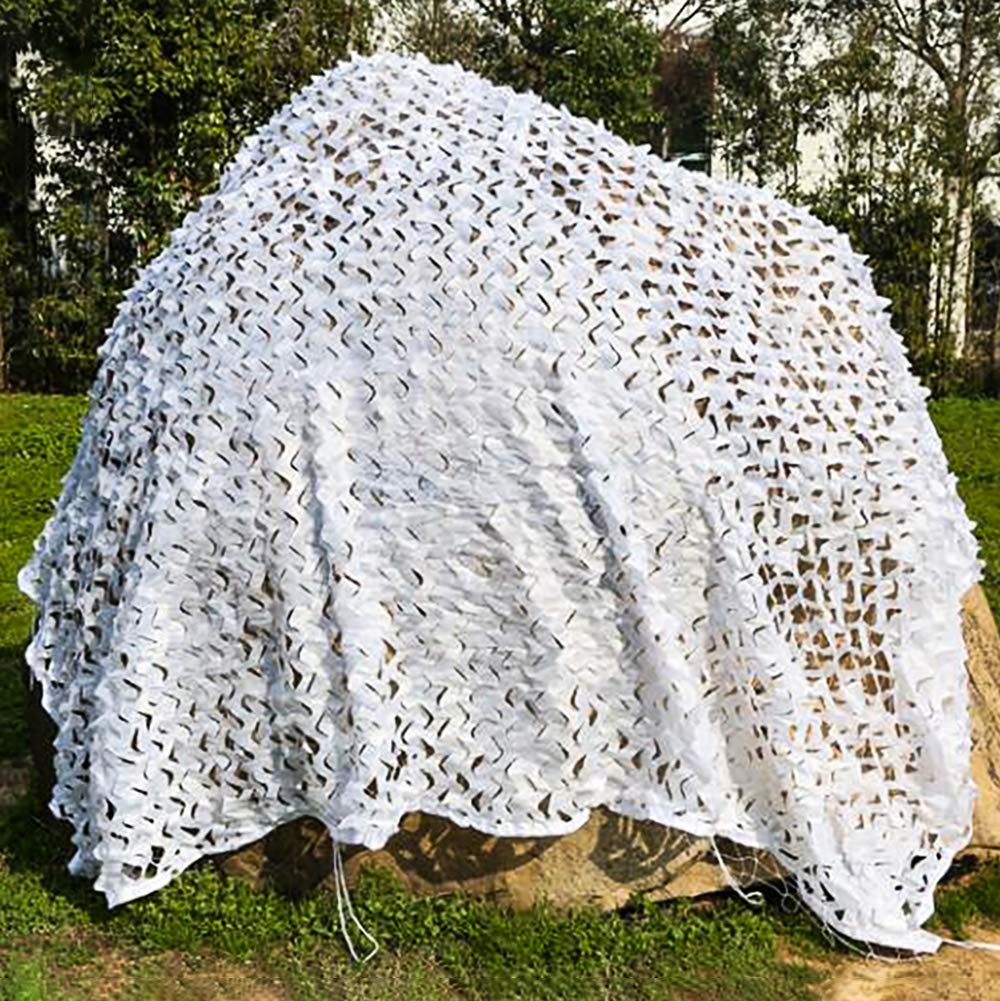Siatka kamuflażowa, Siatka maskująca biała dla dzieci Den Army Camo Net do biwakowania
