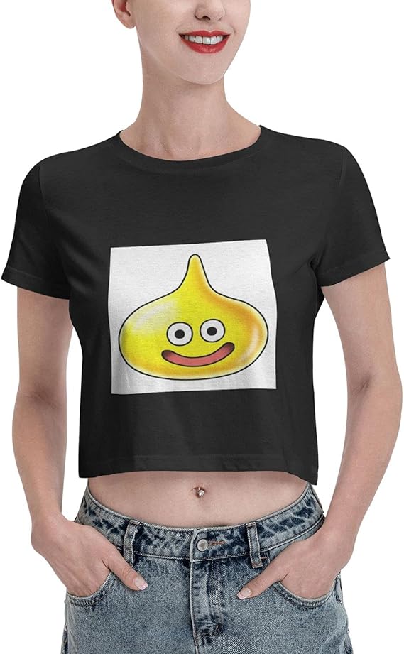 Amazon Co Jp 印刷 ファッションゆったりスライム1 Tシ女性のクロップトップ通気性リークへそtシャツ韓国語版プ ファッション