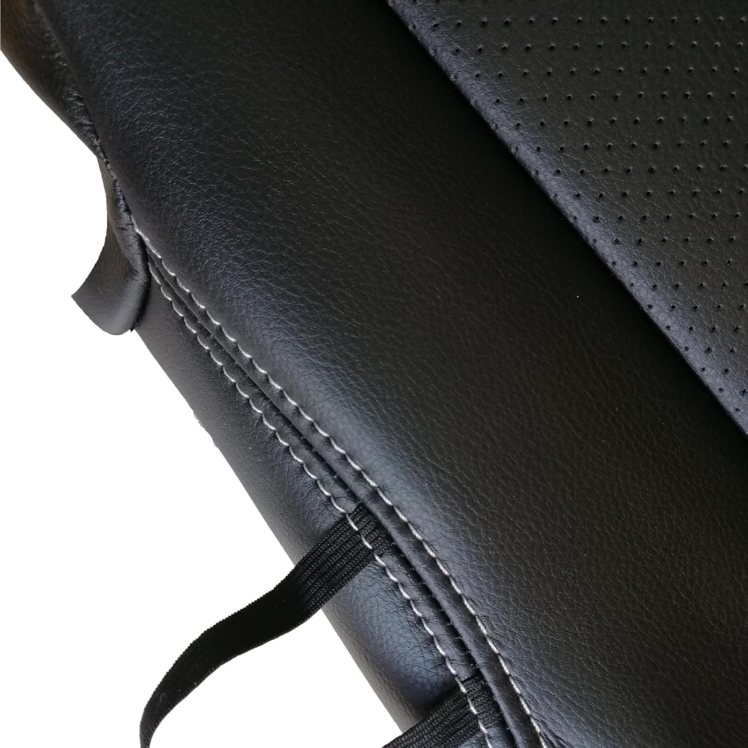 Driver Bottom Leather Seat Cover Black Compatible with 2013 2014 2015 2016 2017 2018 Dodge Ram Laramie 1500 2500 3500 4500 5500