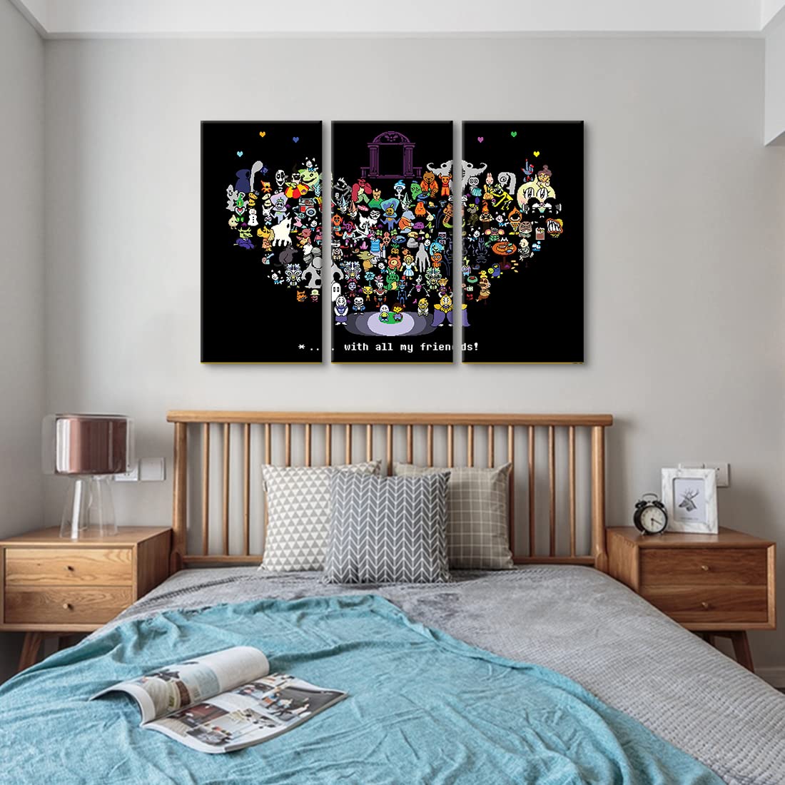 Amazon.co.jp: Undertale ゲーム アートパネル 3枚 飾り絵 モダン 漫画