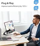 Ingnok Moniteur portable pour ordinateur portable avec support réglable, 15.6 pouces | FHD 1080P, écran d'extension USB C mini HDMI pour ordinateur portable, mini PC, Mac, haut-parleurs intégrés, 1.44lb facile à configurer, 60hz