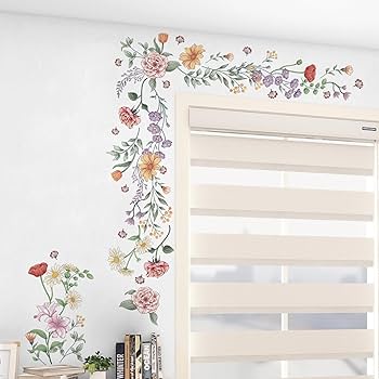 Aazon.co: TWINKLEON Green Plants Leaves Wall Stickers Peel And Stick Leaf Wall Stickers Decor