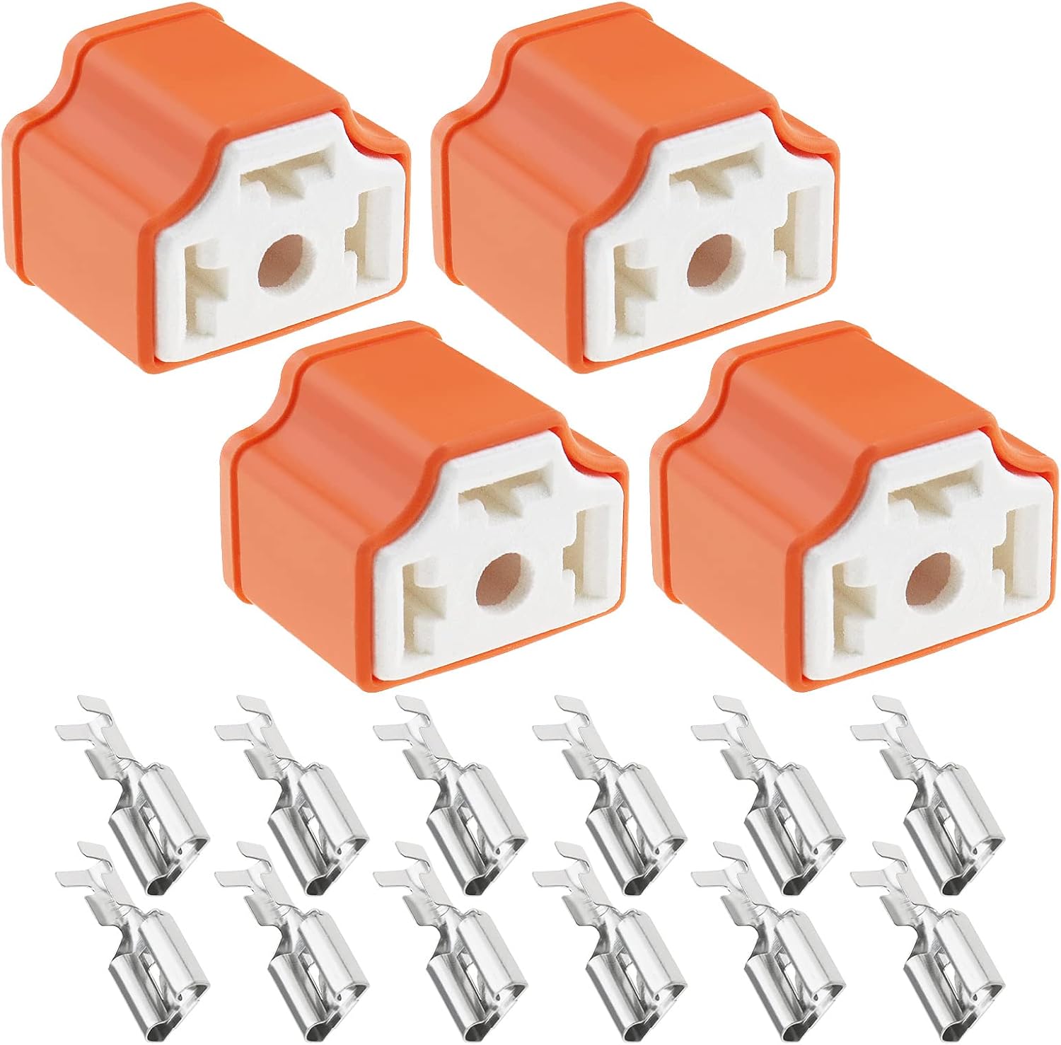 eMagTech 4Pcs 3 Pin H4 Headlight Sockets Replacement 3 Pin