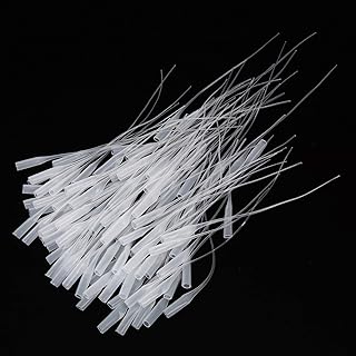 ZIIVARD 300 Pieces Glue Micro Tips Plastic Glue Bottle Tips Glue Extender Precision Applicator Dropping Tube Nozzle for Art Crafting Lab Adhesive Dispensers,White