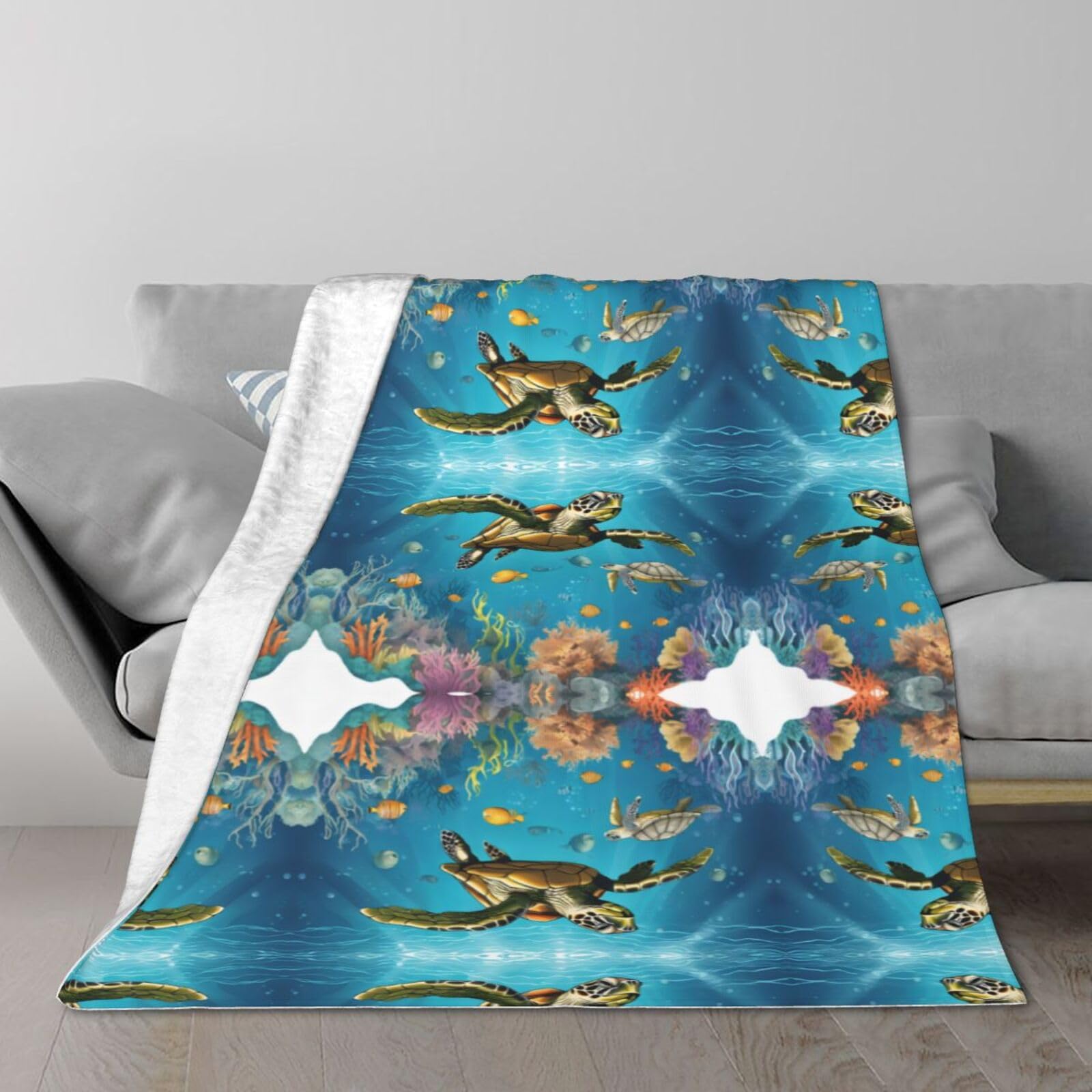 Couverture peluche conque de mer légère pour soulager le froid en voyage