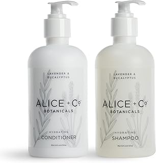 Alice + Co. Shampoo & Conditioner - Fairfield by Marriott - TownePlace - SpringHill - Hotel Bath Amenities - Lavender & Eucalyptus - 8.5 oz Bottles - Hair Care Set