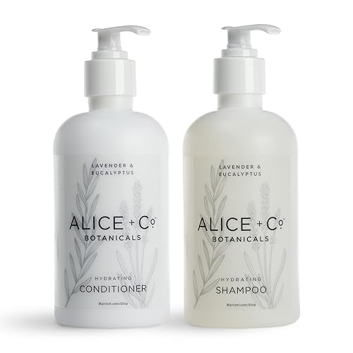 Alice + Co. Champú y acondicionador Fairfield by Marriott - TownePlace - SpringHill - Artículos de baño de hotel - Lavanda y eucalipto - Botellas de